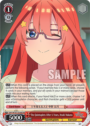 The Quintuplets After 5 Years, Itsuki Nakano