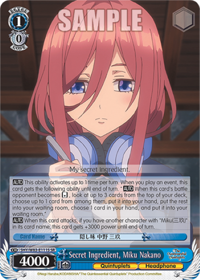 Secret Ingredient, Miku Nakano
