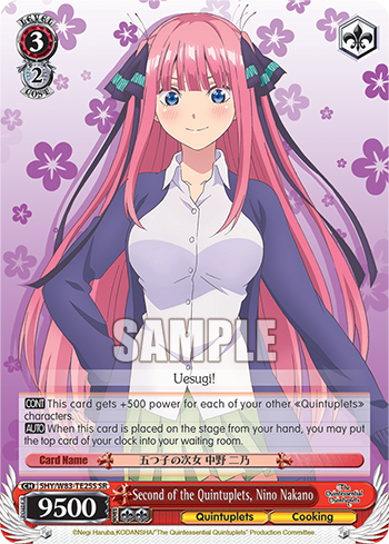 Second of the Quintuplets, Nino Nakano