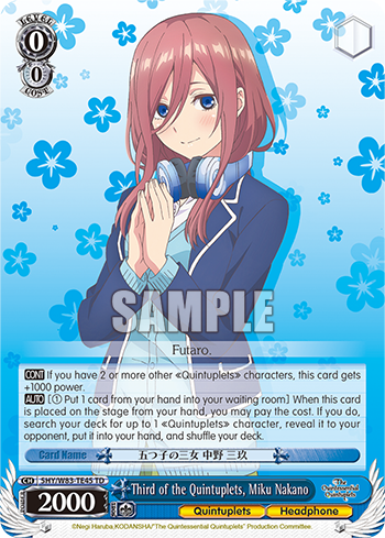 Third of the Quintuplets, Miku Nakano