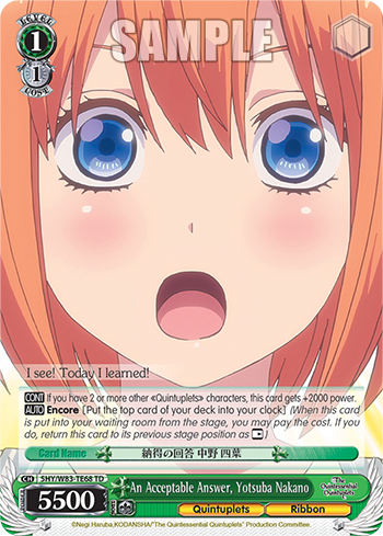 An Acceptable Answer, Yotsuba Nakano