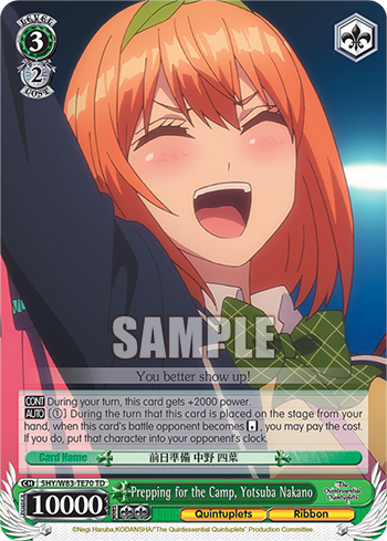 Prepping for the Camp, Yotsuba Nakano
