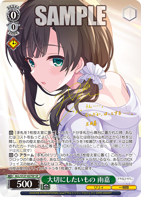 大切にしたいもの 雨嘉