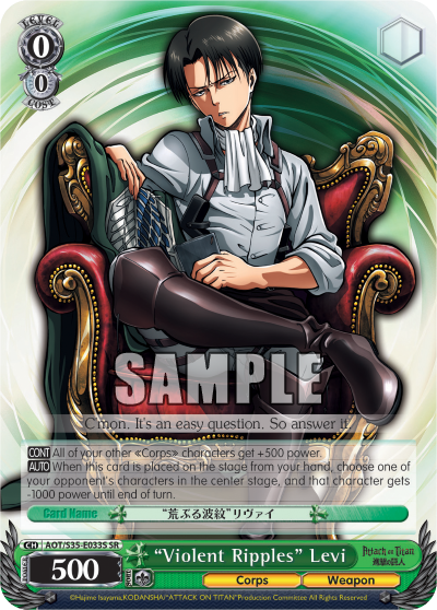 "Violent Ripples" Levi