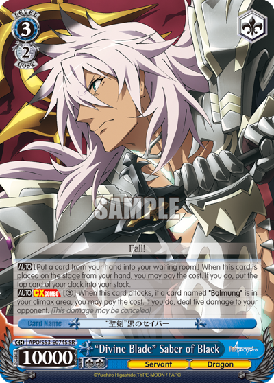 "Divine Blade" Saber of Black