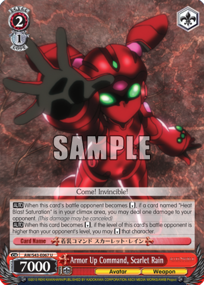 Armor Up Command, Scarlet Rain