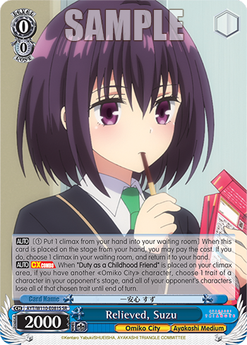 Relieved, Suzu