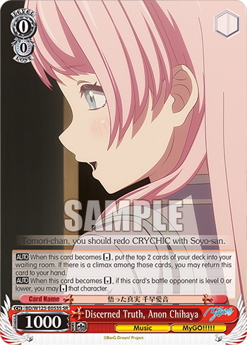 Discerned Truth, Anon Chihaya