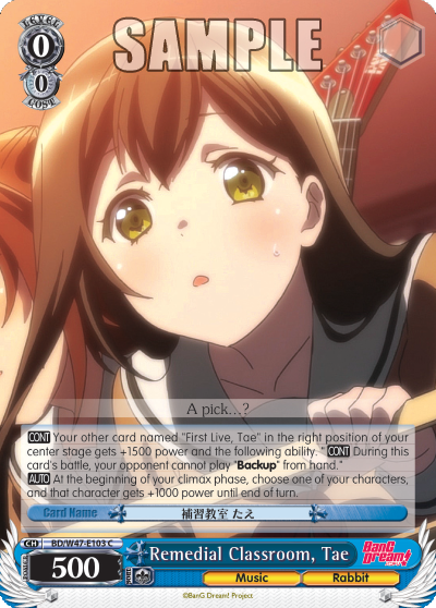 Remedial Classroom, Tae