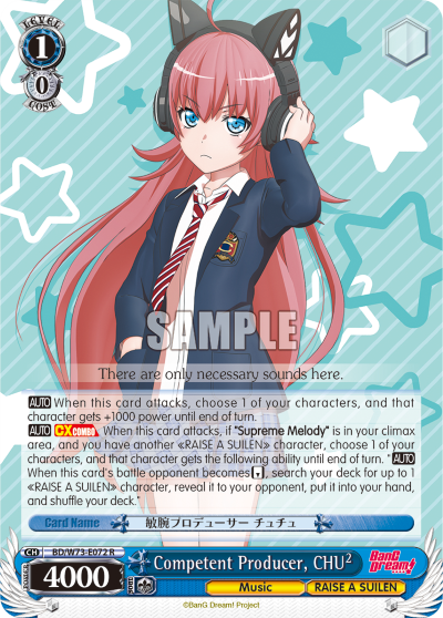 Competent Producer, CHU 2