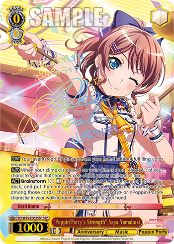 "Poppin'Party's Strength" Saya Yamabuki
