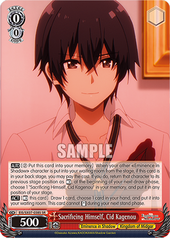 Sacrificing Himself, Cid Kagenou