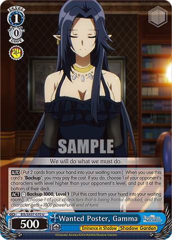 Wanted Poster, Gamma