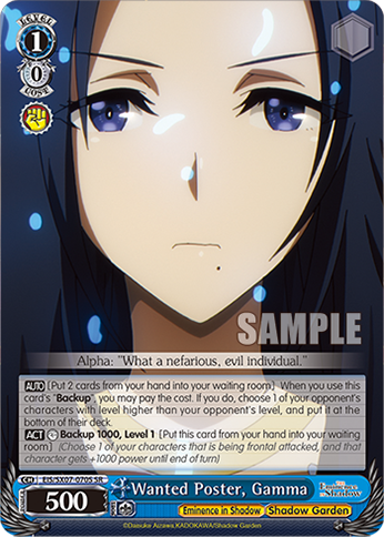 Wanted Poster, Gamma