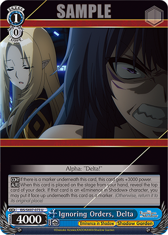 Ignoring Orders, Delta