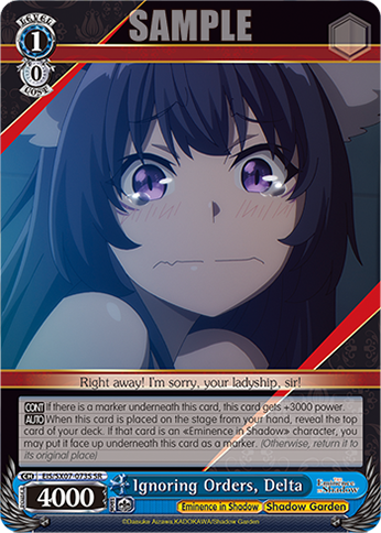 Ignoring Orders, Delta