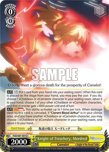 Knight of Treachery, Mordred