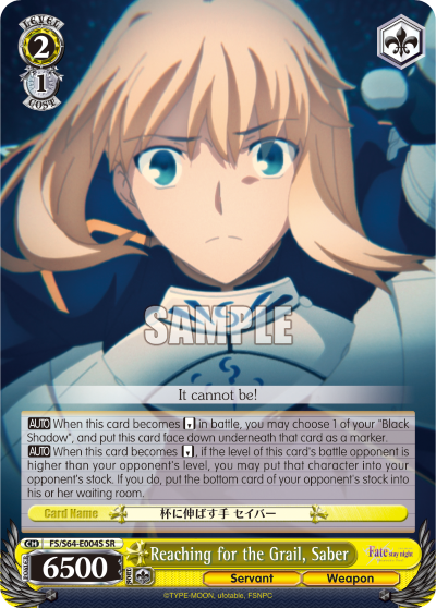 Reaching for the Grail, Saber