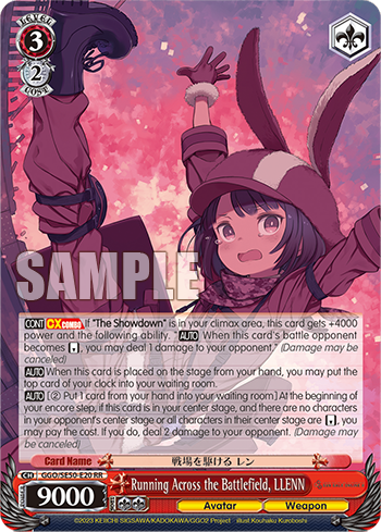 Running Across the Battlefield, LLENN