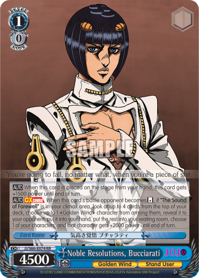 Noble Resolutions, Bucciarati