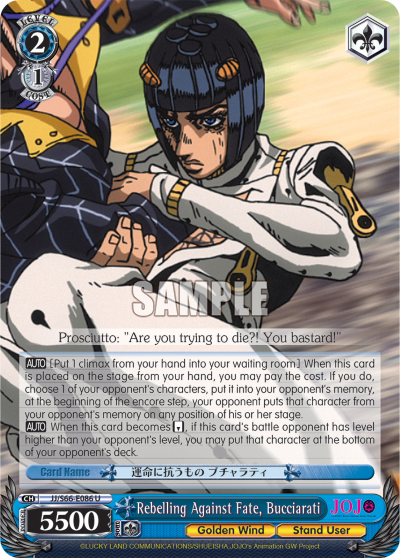 Rebelling Against Fate, Bucciarati