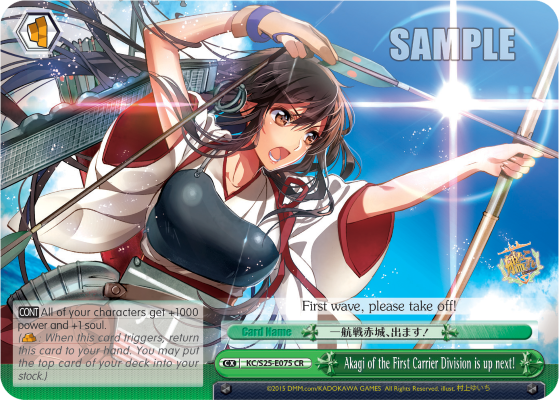 Akagi of the First Carrier Division is up next!