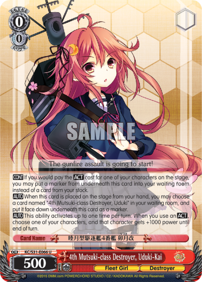 4th Mutsuki-class Destroyer, Uduki-Kai