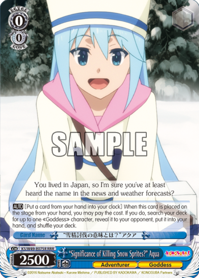 “Significance of Killing Snow Sprites?” Aqua