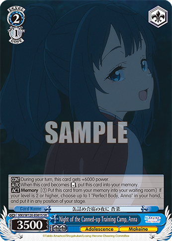 Night of the Canned-up Training Camp, Anna
