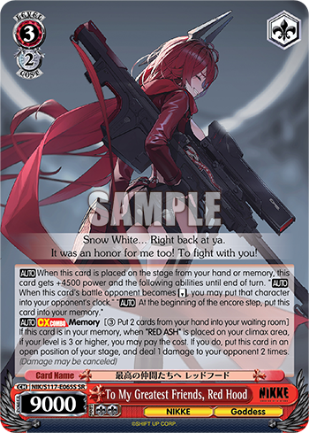 To My Greatest Friends, Red Hood