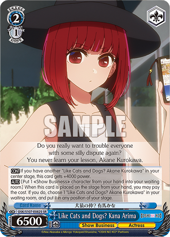 Like Cats and Dogs? Kana Arima