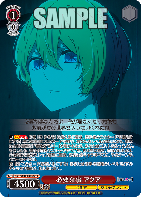 必要な事 アクア