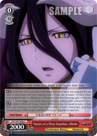 Nature of a Floor Guardian, Albedo