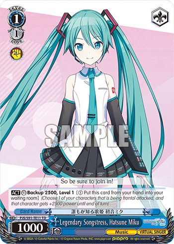 Legendary Songstress, Hatsune Miku