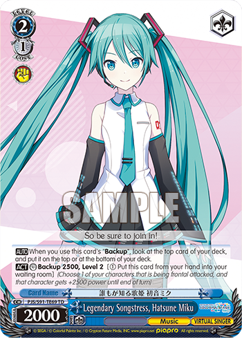 Legendary Songstress, Hatsune Miku