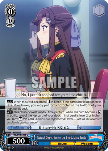 Natural Disposition on the Board, Maya Tendo
