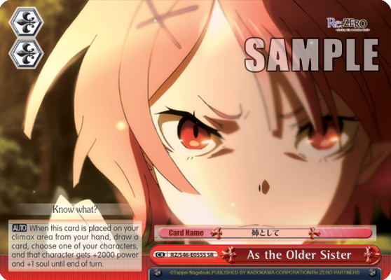 As the Older Sister
