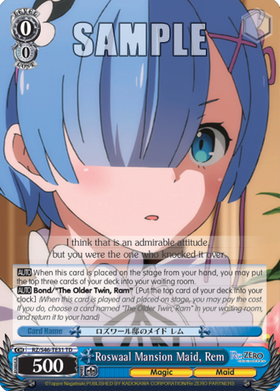 Roswaal Mansion Maid, Rem
