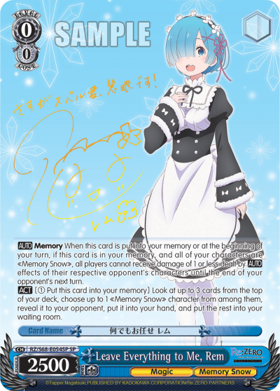 Leave Everything to Me, Rem