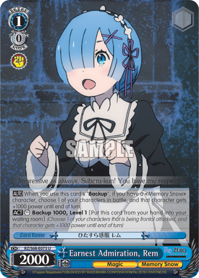 Earnest Admiration, Rem