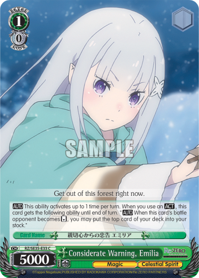 Considerate Warning, Emilia