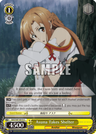 Asuna Takes Shelter