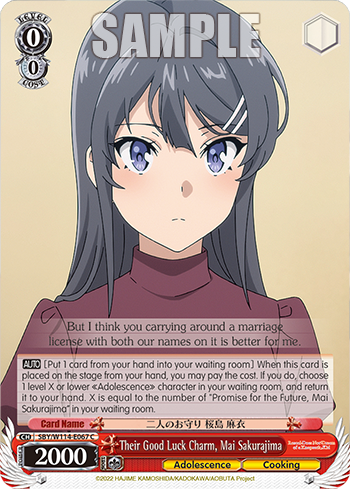 Their Good Luck Charm, Mai Sakurajima