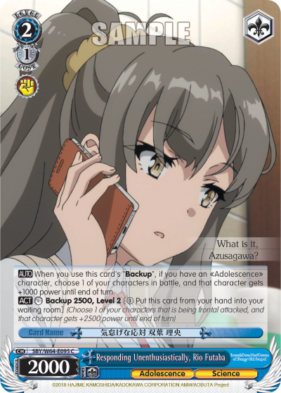 Responding Unenthusiastically, Rio Futaba