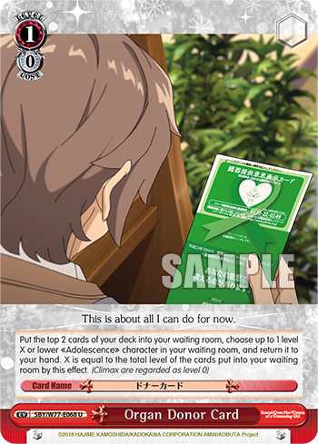 Organ Donor Card