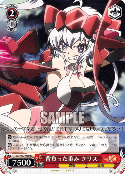 背負った重み クリス