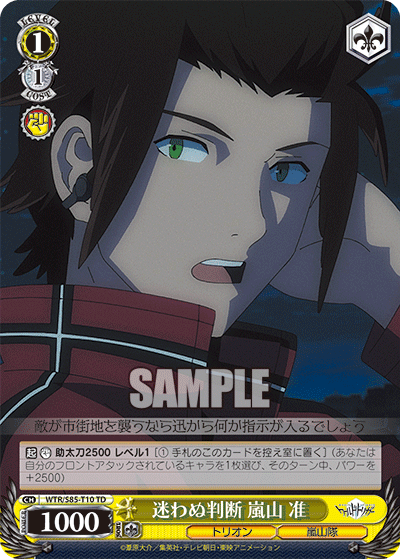 迷わぬ判断 嵐山 准